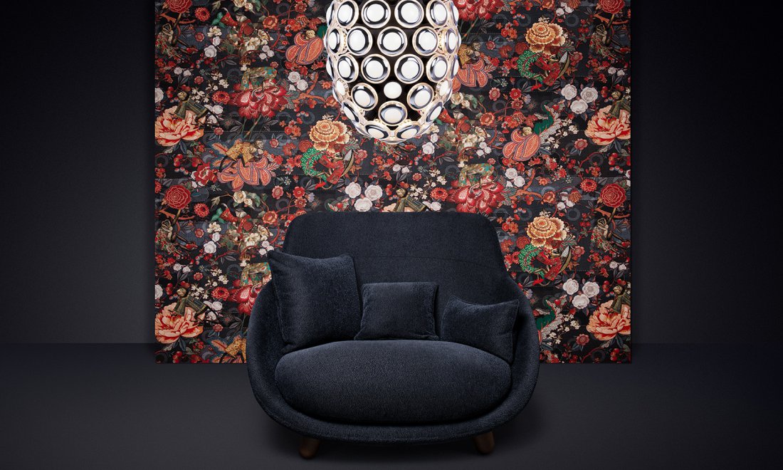 Wallpaper - Moooi - Tokyo Blue - Arte wallpaper