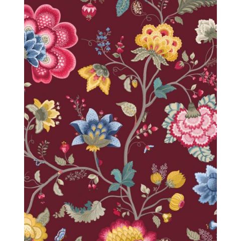 Pip Studio III Floral Fantasy Burgundy 341033