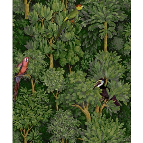 Dutch Wallcoverings First Class Amazonia Botanist Green 91250