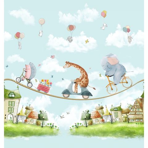 CUTE WALLS CIRCUS ZIPLINE - BLUE HEAVEN CW6039-1