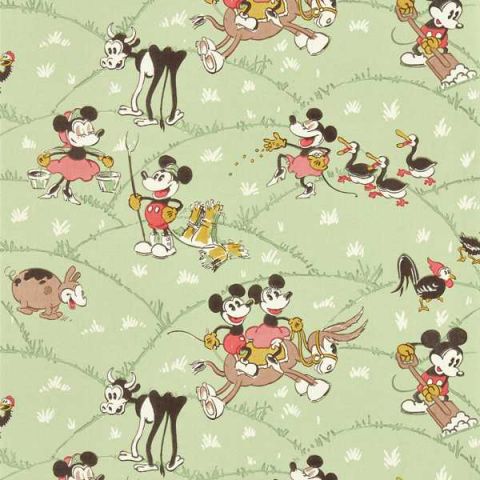 Disney x Sanderson DDIW217266 Mickey At The Farm | Macaron Green