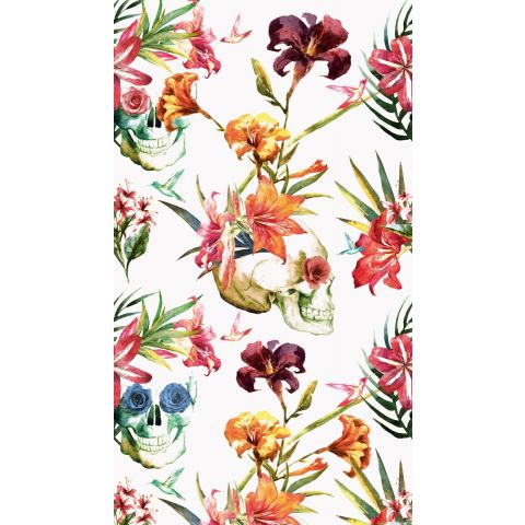 GRANDECO YOUNG EDITION MURAL MYSTIC - SKULLS & FLOWERS - ML2701 (repeatable)