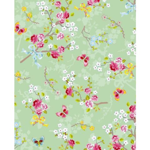 Pip Studio behang Chinese Rose Mint 375073