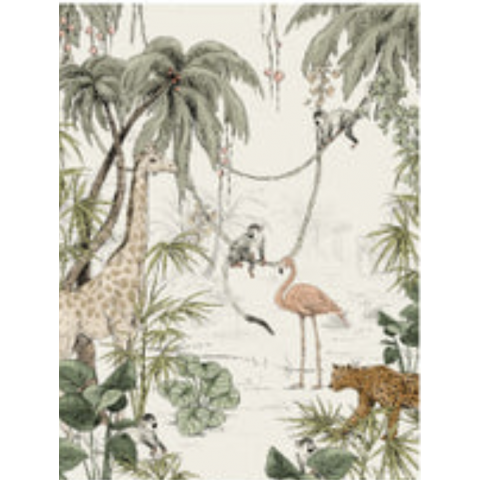 DUTCH WALLCOVERINGS - ANNET WEELINK VOL.1 JUNGLE JAZZ OFF WHITE "REPEATABLE"