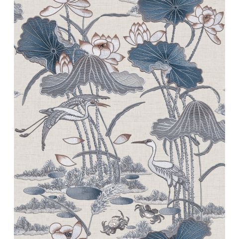 Dutch Wallcoverings - Tapestry - Tapestry Lotus Pond Blue