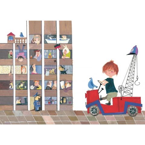 Kek Amsterdam -  Wonderwalls For Kids - Red Tow Truck WS-056